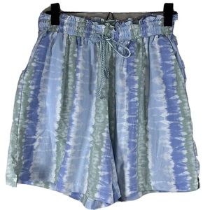 Madewell Second Wave Board Shorts Tie Dye Medium Drawstring Waist Pockets